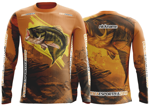 modelo de camisa de pesca personalizado