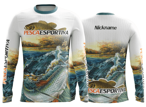 camisa de pesca esportiva