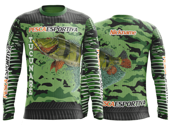 camisa de pescaria personalizada