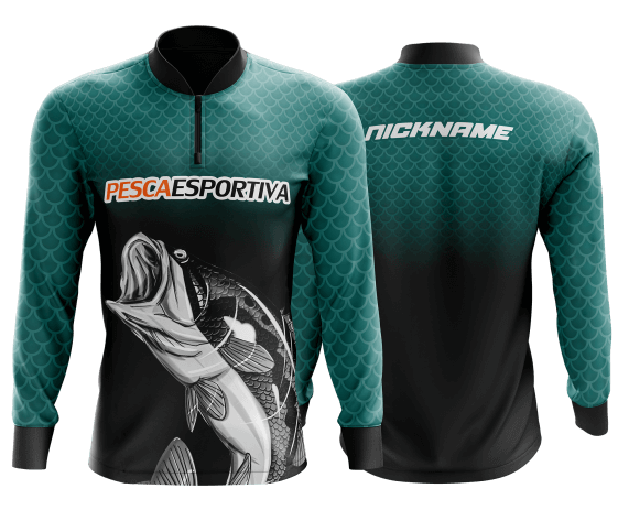 modelo de camisa de pesca personalizado