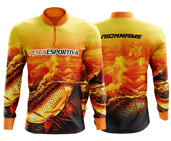 modelo de camisa de pesca personalizado