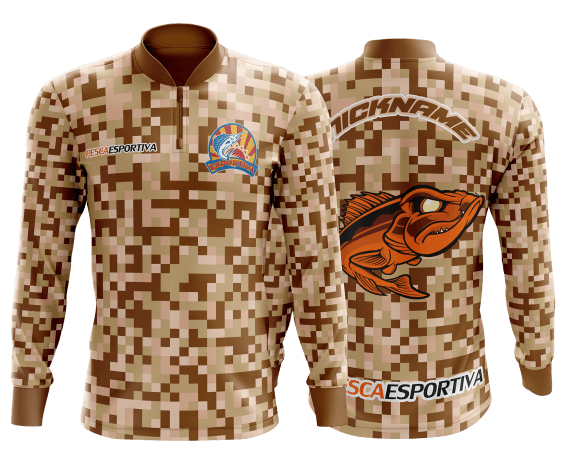 modelo de camisa de pesca personalizado