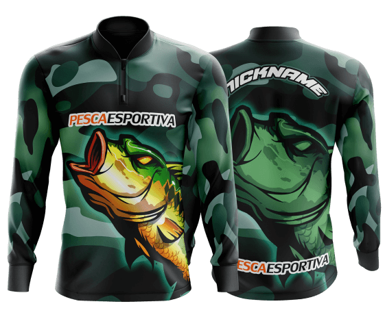 modelo de camisa de pesca personalizado