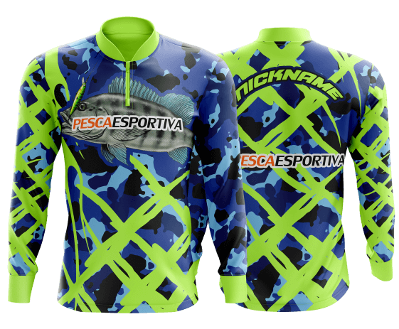 modelo de camisa de pesca personalizado
