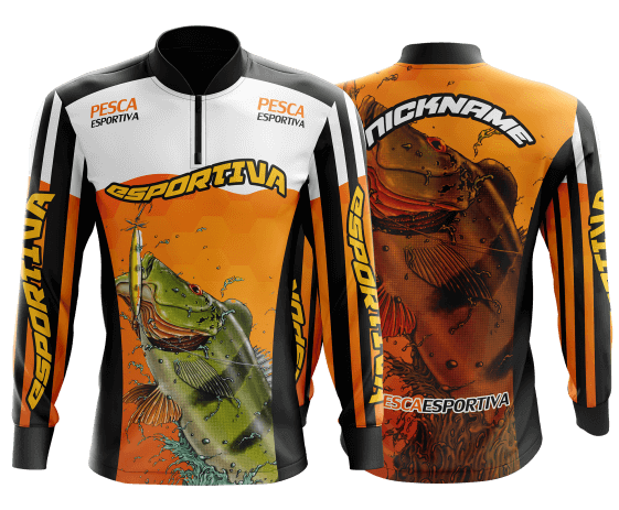 modelo de camisa de pesca personalizado