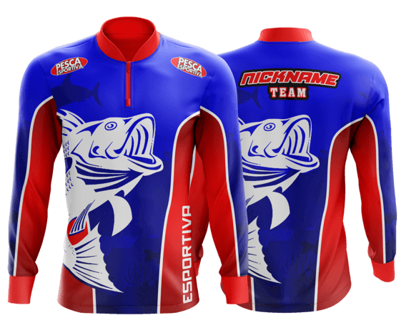 modelo de camisa de pesca personalizado