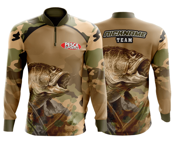 modelo de camisa de pesca personalizado