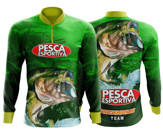 modelo de camisa de pesca personalizado