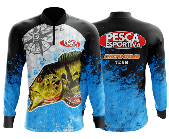 modelo de camisa de pesca personalizado