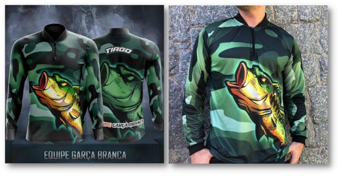 camisa de pesca ciclismo projeto e real
