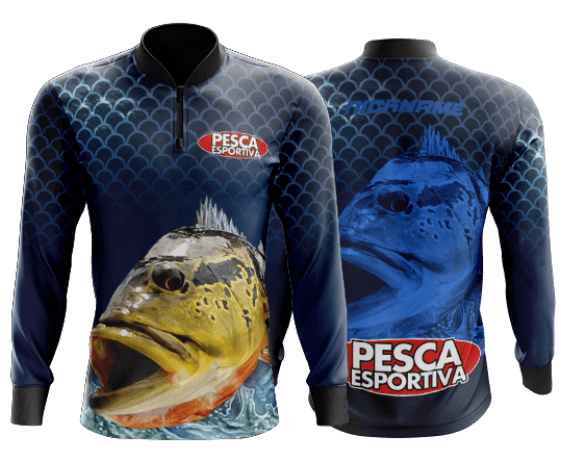 modelo de camisa de pesca personalizado