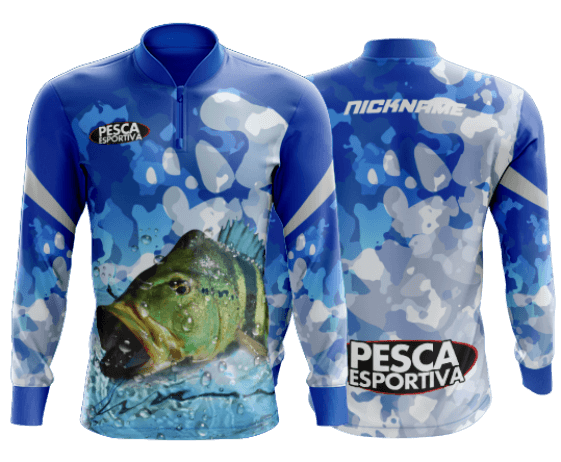 modelo de camisa de pesca personalizado