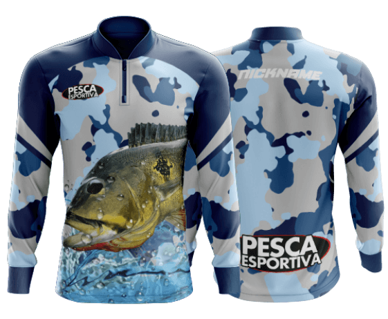 modelo de camisa de pesca personalizado
