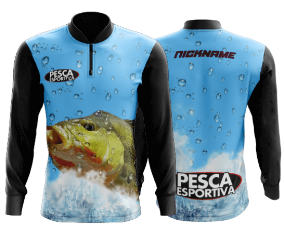 modelo de camisa de pesca personalizado